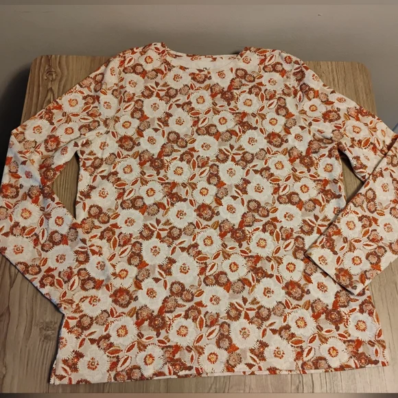 STUDIO WORKS Floral Long Sleeve Top - Picture 6 of 7